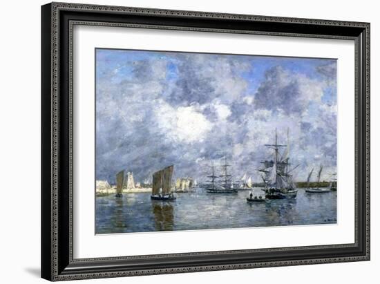 Port de Camaret-Eugène Boudin-Framed Giclee Print