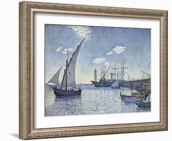 Port de Cette, Les Tartanes, 1892-Theo van Rysselberghe-Framed Giclee Print