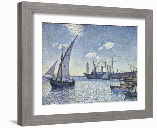 Port de Cette, Les Tartanes, 1892-Theo van Rysselberghe-Framed Giclee Print