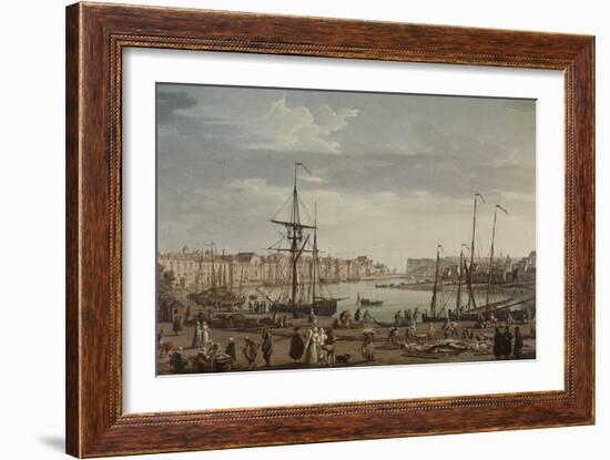 Port de Dieppe-Claude Joseph Vernet-Framed Giclee Print