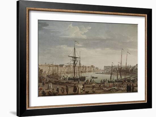 Port de Dieppe-Claude Joseph Vernet-Framed Giclee Print