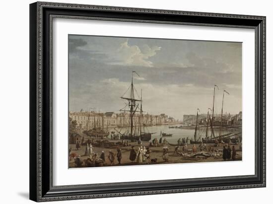 Port de Dieppe-Claude Joseph Vernet-Framed Giclee Print