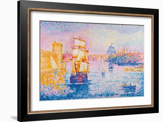 Port de Marseille. Ca. 1899-Henri Edmond Cross-Framed Giclee Print