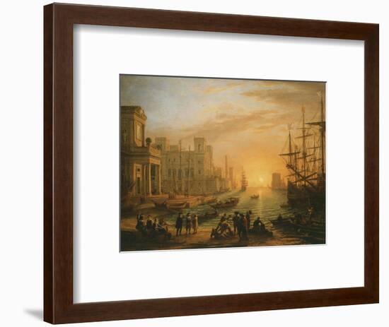 Port De Mer Au Soleil Couchant (Sea Port with Setting Sun), 1639-Claude Lorraine-Framed Premium Giclee Print