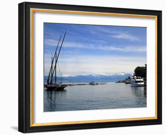 Port Des Mouettes, Lac Leman, Evian-Les Bains, Haute-Savoie, France, Europe-Richardson Peter-Framed Photographic Print