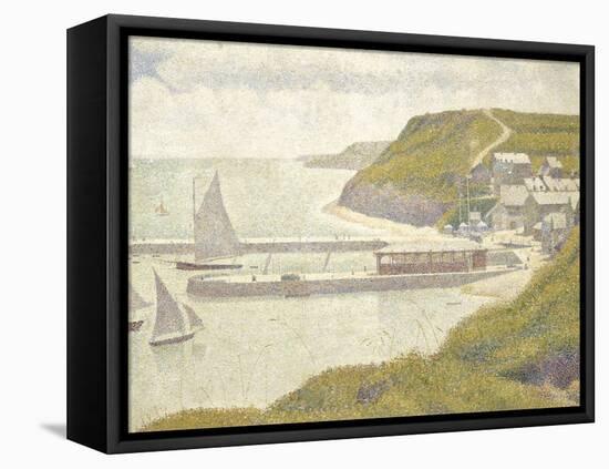 Port en Bessin, avant-port, marée haute (Calvados)-Georges Seurat-Framed Premier Image Canvas