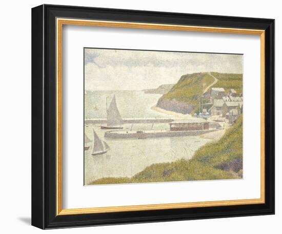 Port en Bessin, avant-port, marée haute (Calvados)-Georges Seurat-Framed Giclee Print