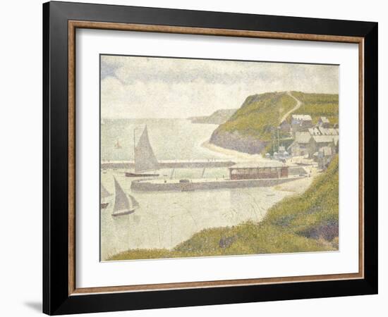 Port en Bessin, avant-port, marée haute (Calvados)-Georges Seurat-Framed Giclee Print