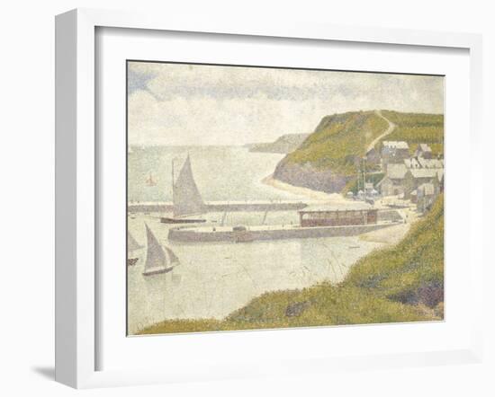 Port en Bessin, avant-port, marée haute (Calvados)-Georges Seurat-Framed Giclee Print