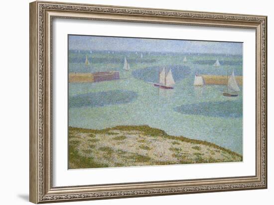 Port-En-Bessin, Entrance to the Harbor-Georges Seurat-Framed Art Print