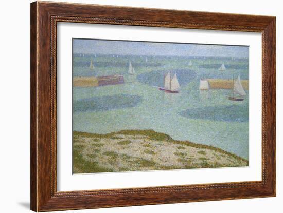 Port-En-Bessin, Entrance to the Harbor-Georges Seurat-Framed Art Print