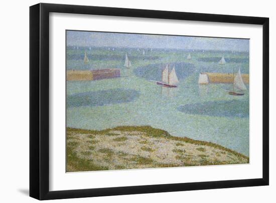 Port-En-Bessin, Entrance to the Harbor-Georges Seurat-Framed Art Print