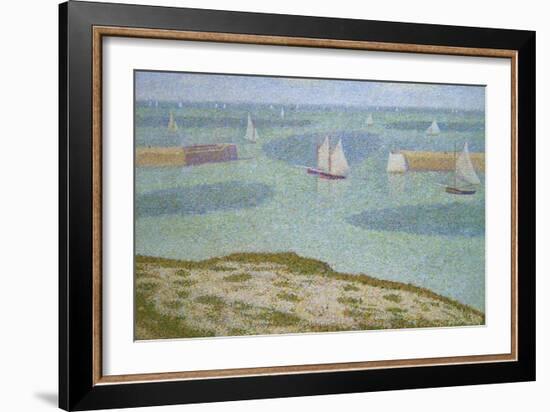 Port-En-Bessin, Entrance to the Harbor-Georges Seurat-Framed Art Print