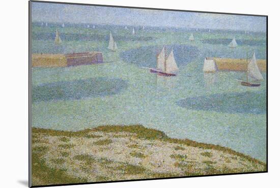 Port-En-Bessin, Entrance to the Harbor-Georges Seurat-Mounted Art Print