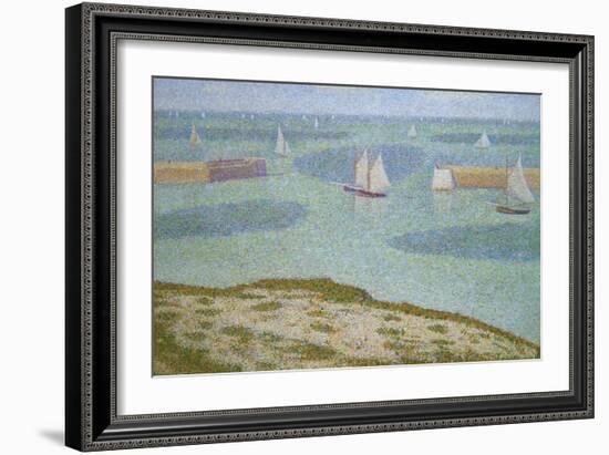 Port-En-Bessin, Entrance to the Harbor-Georges Seurat-Framed Art Print
