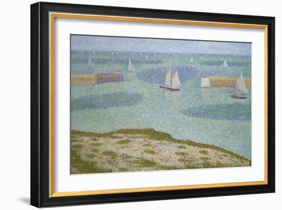 Port-En-Bessin, Entrance to the Harbor-Georges Seurat-Framed Art Print