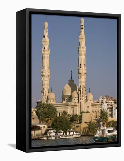 Port Fuad Mosque and the Suez Canal, Port Said, Egypt, North Africa, Africa-Richardson Rolf-Framed Premier Image Canvas