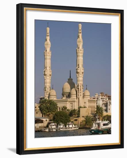 Port Fuad Mosque and the Suez Canal, Port Said, Egypt, North Africa, Africa-Richardson Rolf-Framed Photographic Print