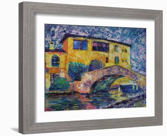 Port Grimaud Bridge Art Painting-DenKuvaiev-Framed Photographic Print