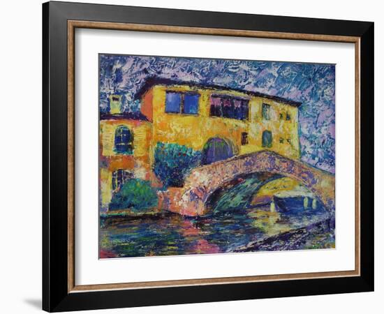 Port Grimaud Bridge Art Painting-DenKuvaiev-Framed Photographic Print