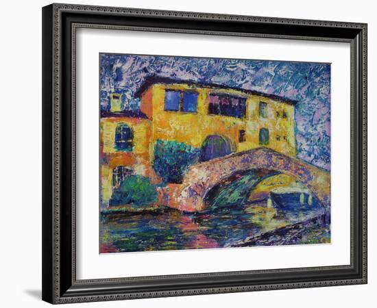 Port Grimaud Bridge Art Painting-DenKuvaiev-Framed Photographic Print