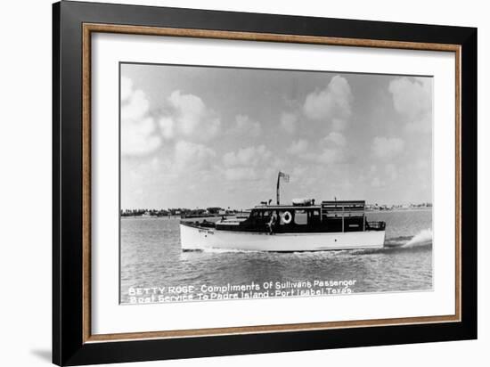 Port Isabel, Texas - Sullivan's Passenger Boat Betty Rose-Lantern Press-Framed Art Print