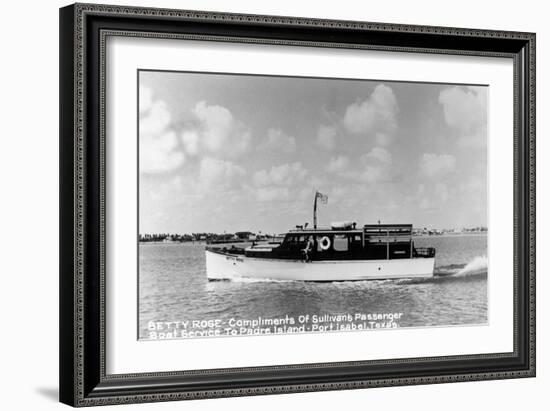 Port Isabel, Texas - Sullivan's Passenger Boat Betty Rose-Lantern Press-Framed Art Print