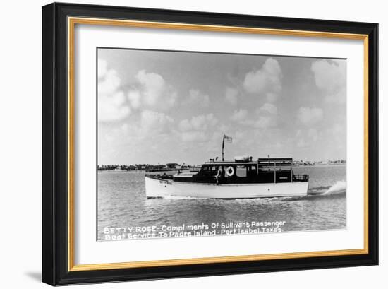 Port Isabel, Texas - Sullivan's Passenger Boat Betty Rose-Lantern Press-Framed Art Print