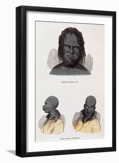 Port Jervis Men and Women from Kangaroo Island (Oceania)-null-Framed Giclee Print