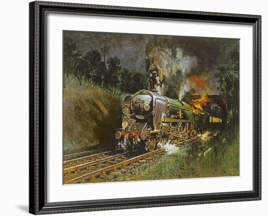 Port Line-Terence Cuneo-Framed Premium Giclee Print