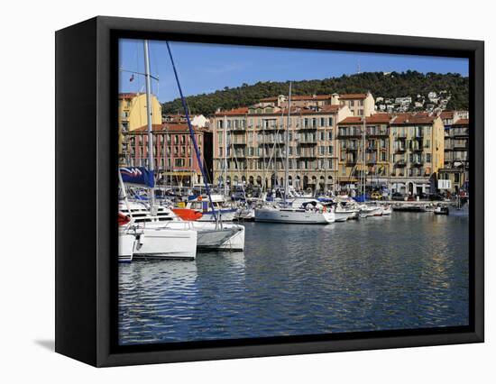 Port Lympia in the Quartier Du Port, Nice, Alpes Maritimes, Provence, Cote D'Azur, French Riviera, -Peter Richardson-Framed Premier Image Canvas