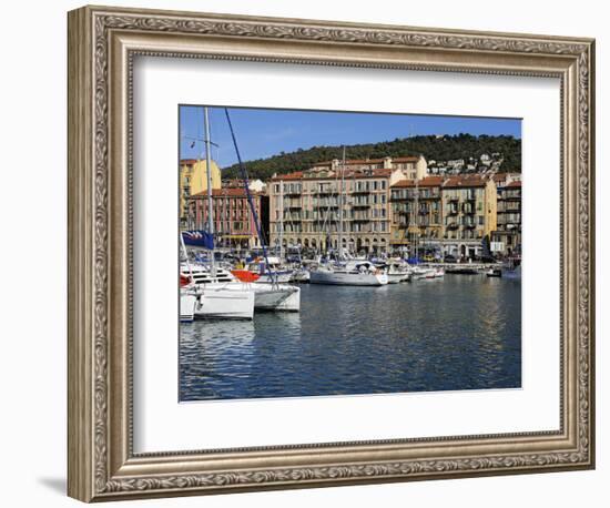 Port Lympia in the Quartier Du Port, Nice, Alpes Maritimes, Provence, Cote D'Azur, French Riviera, -Peter Richardson-Framed Photographic Print