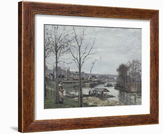 Port-Marly, le lavoir dit à tort le lavoir, Pontoise-Camille Pissarro-Framed Giclee Print