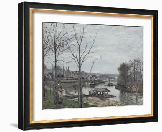 Port-Marly, le lavoir dit à tort le lavoir, Pontoise-Camille Pissarro-Framed Giclee Print