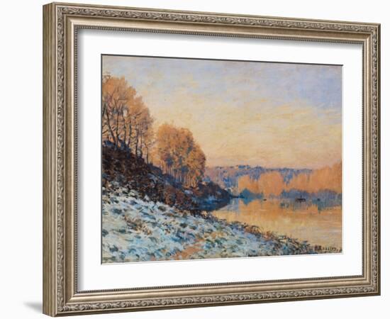 Port-Marly, White Frost, 1872-Alfred Sisley-Framed Giclee Print