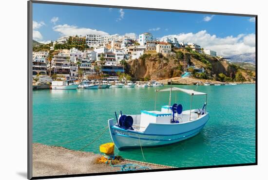 Port of Agia Galini, South Coast, Crete, Greek Islands, Greece, Europe-Markus Lange-Mounted Photographic Print