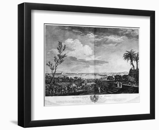 Port of Antibes in Provence, Series of 'Les Ports De France'-Claude Joseph Vernet-Framed Giclee Print