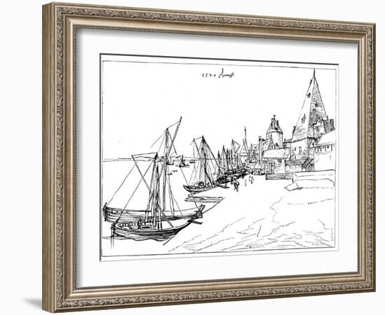 Port of Antwerp in 1520-Albrecht Durer-Framed Giclee Print