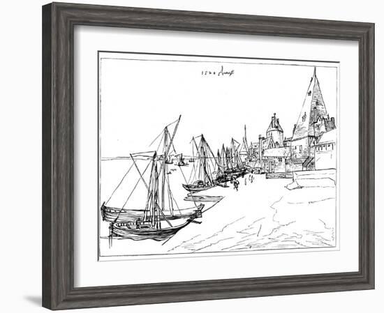 Port of Antwerp in 1520-Albrecht Durer-Framed Giclee Print