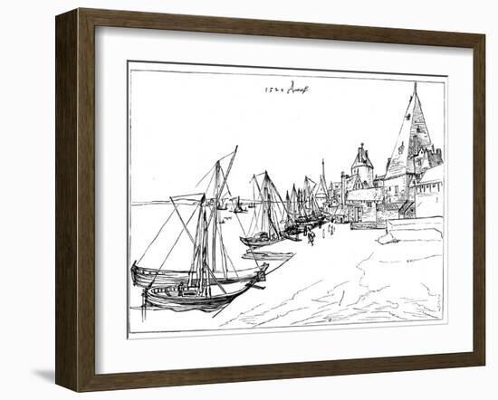 Port of Antwerp in 1520-Albrecht Durer-Framed Giclee Print