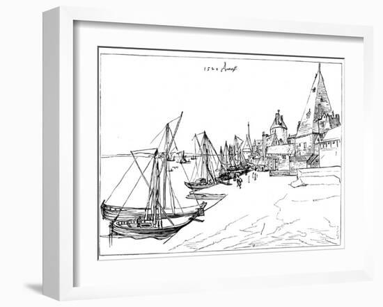 Port of Antwerp in 1520-Albrecht Durer-Framed Giclee Print