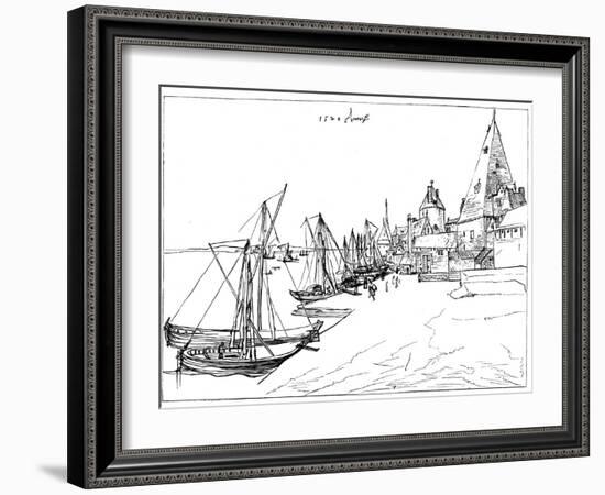 Port of Antwerp in 1520-Albrecht Durer-Framed Giclee Print