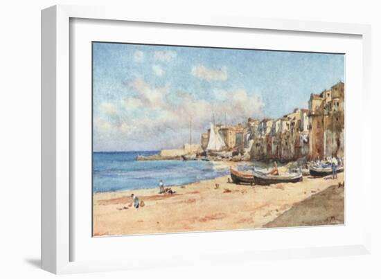 Port of Cefalu-Alberto Pisa-Framed Giclee Print