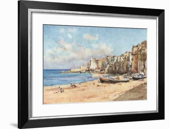 Port of Cefalu-Alberto Pisa-Framed Giclee Print