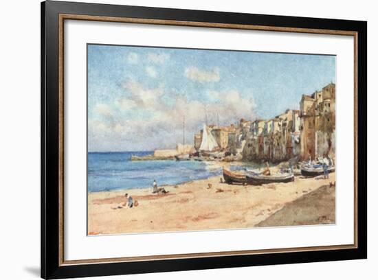 Port of Cefalu-Alberto Pisa-Framed Giclee Print