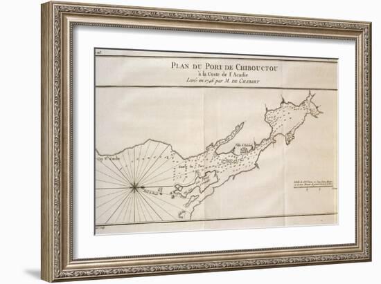 Port of Chibouctou, Halifax Harbor, Nova Scotia, Canada, 1746-null-Framed Giclee Print