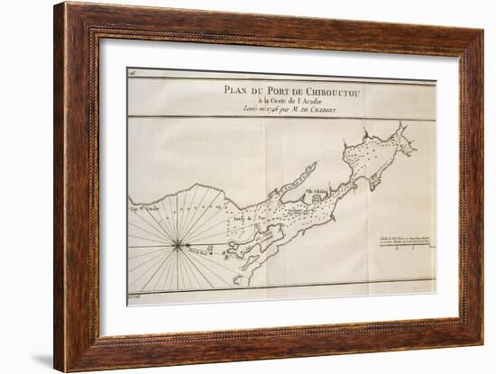 Port of Chibouctou, Halifax Harbor, Nova Scotia, Canada, 1746-null-Framed Giclee Print