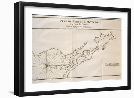 Port of Chibouctou, Halifax Harbor, Nova Scotia, Canada, 1746-null-Framed Giclee Print