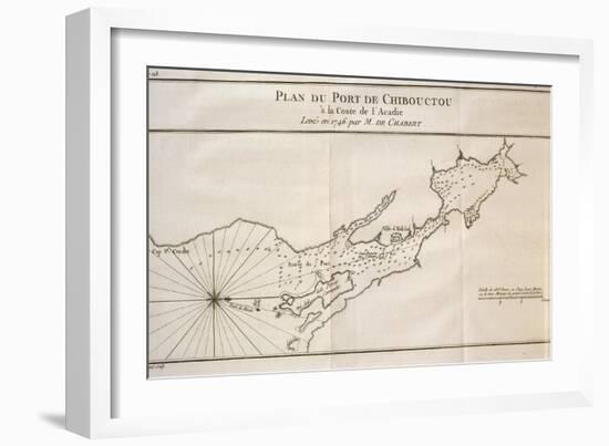 Port of Chibouctou, Halifax Harbor, Nova Scotia, Canada, 1746-null-Framed Giclee Print