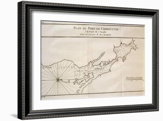 Port of Chibouctou, Halifax Harbor, Nova Scotia, Canada, 1746-null-Framed Giclee Print